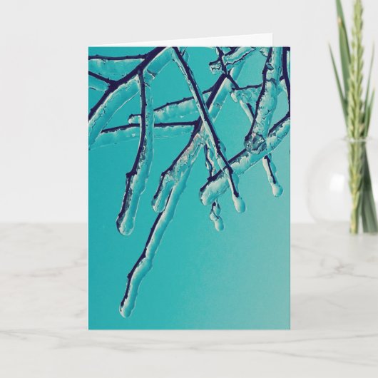 Cartes Pour Fêtes Annuelles branches de glace (Devant)