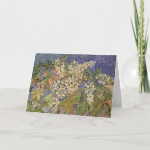 Cartes Pour Fêtes Annuelles Branches de marronnier en fleurs de Van Gogh