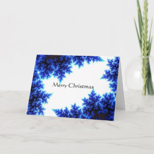 Cartes Pour Fêtes Annuelles Branches de Noël bleu électrique