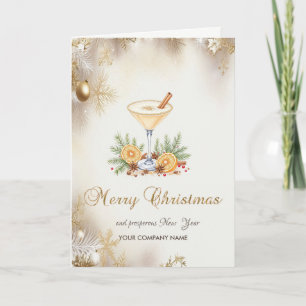 Cartes Pour Fêtes Annuelles Branches de pin Boisson orange Flocons de neige Va