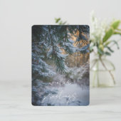 Cartes Pour Fêtes Annuelles Branches de pin enneigées (Debout devant)