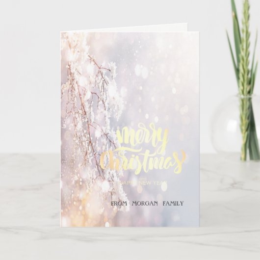 Cartes Pour Fêtes Annuelles Branches de Wonderland Winter (Devant)