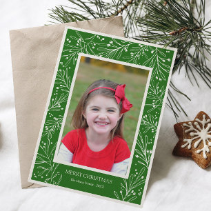 Cartes Pour Fêtes Annuelles Branches d'hiver Green Holiday   Photo 2017