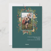 Cartes Pour Fêtes Annuelles Branches Florales Rustiques 2 Photo (Dos)