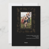 Cartes Pour Fêtes Annuelles Branches florales rustiques foncées 2 Photo (Dos)