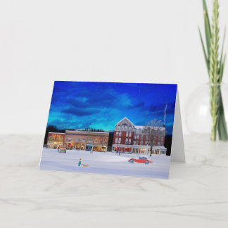 Cartes Pour Fêtes Annuelles Brandon Vermont pendant une nuit d'hiver