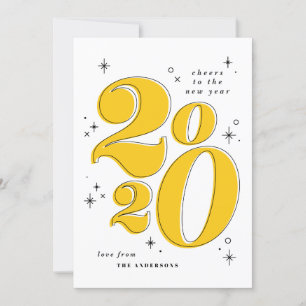 Cartes Pour Fêtes Annuelles Bravo à la nouvelle année audacieuse typographie 2