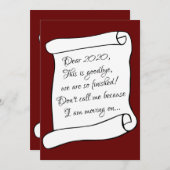 Cartes Pour Fêtes Annuelles Breaking up with 2020 Funny Joyeuses Fêtes (Devant / Derrière)