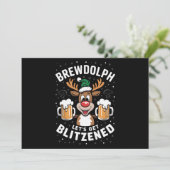 Cartes Pour Fêtes Annuelles Brewdolph Faisons nous sonner les grelots Noël Ren (Debout devant)