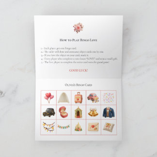 Cartes Pour Fêtes Annuelles Bridal Shower Bingo Game Board13. Fun Party
