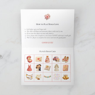 Cartes Pour Fêtes Annuelles Bridal Shower Bingo Game Board6. Fun Party