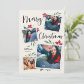 Cartes Pour Fêtes Annuelles Bright Boughs | Collage photo multiple Noël (Debout devant)