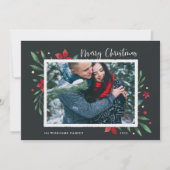Cartes Pour Fêtes Annuelles Bright Boughs | Joyeuse photo de Noël (Devant)