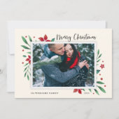 Cartes Pour Fêtes Annuelles Bright Boughs | Joyeuse photo de Noël (Devant)