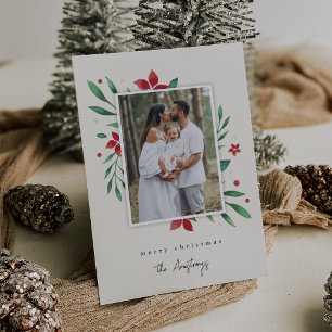 Cartes Pour Fêtes Annuelles Bright Boughs   Photo de Noël botanique
