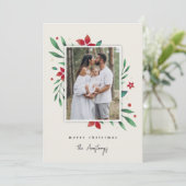 Cartes Pour Fêtes Annuelles Bright Boughs | Photo de Noël botanique (Debout devant)