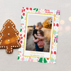 Cartes Pour Fêtes Annuelles Bright Happy Christmas Motif Photo