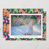 Cartes Pour Fêtes Annuelles Bright Palm Beach Gingpain de Noël Photo (Devant / Derrière)