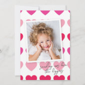 Cartes Pour Fêtes Annuelles Bright Pink Hearts Photo Saint-Valentin (Devant)