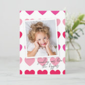 Cartes Pour Fêtes Annuelles Bright Pink Hearts Photo Saint-Valentin (Debout devant)