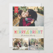 Cartes Pour Fêtes Annuelles Bright Snowflakes Photo de vacances (Devant)