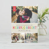 Cartes Pour Fêtes Annuelles Bright Snowflakes Photo de vacances (Debout devant)