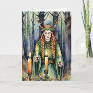Cartes Pour Fêtes Annuelles Brigid Imbolc Chandlemas Forest Celtic Wiccan