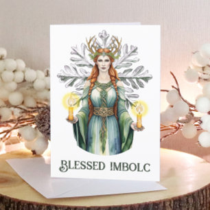 Cartes Pour Fêtes Annuelles Brigide Imbolc Chandlemas Snowflake Celtic Wiccan