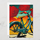 Cartes Pour Fêtes Annuelles Brillance vélo (Devant / Derrière)