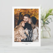 Cartes Pour Fêtes Annuelles Brillant ensemble photo blanc (Debout devant)