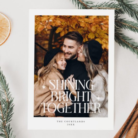 Cartes Pour Fêtes Annuelles Brillant ensemble photo blanc