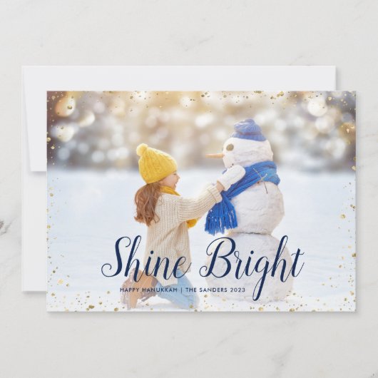 Cartes Pour Fêtes Annuelles Briller | Parties scintillant Glitz Faux superposi (Devant)