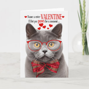Cartes Pour Fêtes Annuelles British Shorthair Cat Feline Humour Saint-Valentin