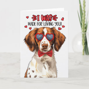 Cartes Pour Fêtes Annuelles Brittany Spaniel Chien fait pour vous aimer Valent