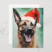 Cartes Pour Fêtes Annuelles Brochure de Noël malinois belge (Devant / Derrière)