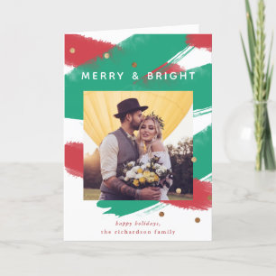 Cartes Pour Fêtes Annuelles Brochures modernes et or Photo de Noël
