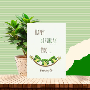 Cartes Pour Fêtes Annuelles Brocoli drôle