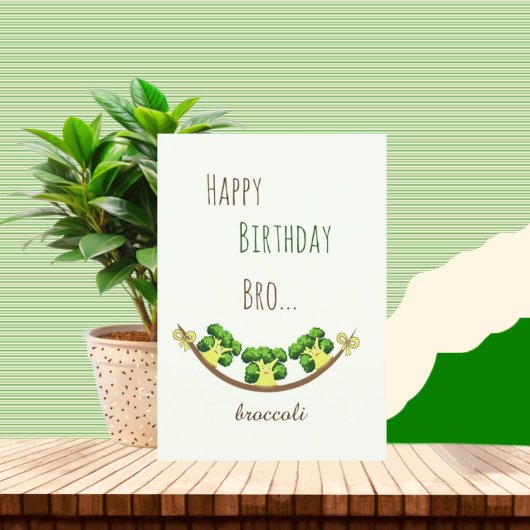 Cartes Pour Fêtes Annuelles Brocoli drôle