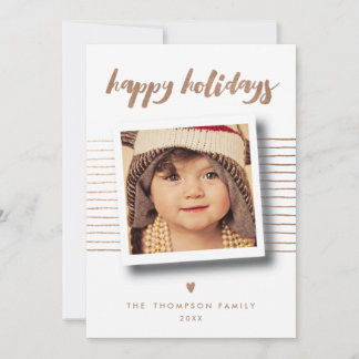 Cartes Pour Fêtes Annuelles Bronze Joyeuses Fêtes Noël Photo Grey