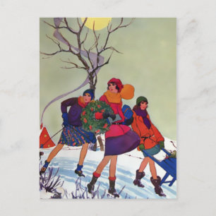 Cartes Pour Fêtes Annuelles Brookmont Park, Illustration de Noël des années 19