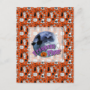 Cartes Pour Fêtes Annuelles Broomstick pour sorcière Halloween Circulaire fréq