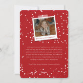 Cartes Pour Fêtes Annuelles Brossé Bold Noel Floral Rustic Photo de Noël (Dos)