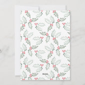 Cartes Pour Fêtes Annuelles Brosse Chalky Script Christmas Hollies Photo (Dos)