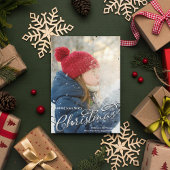 Cartes Pour Fêtes Annuelles Brosse Script Joyeux Noël Photo