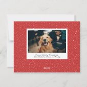 Cartes Pour Fêtes Annuelles Brosse Script photo pleine Noël (Dos)