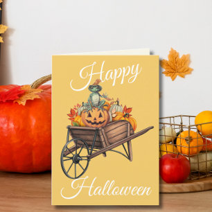 Cartes Pour Fêtes Annuelles Brouette Fantastique de Citrouille pour Halloween