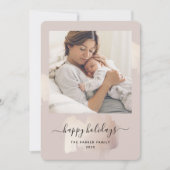 Cartes Pour Fêtes Annuelles Brouillon Chic | Joyeuses vacances Photo Noël (Devant)