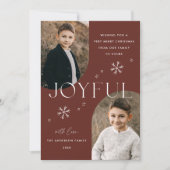 Cartes Pour Fêtes Annuelles Brown Joyeux Arch Frame 2 Photo (Devant)