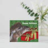 Cartes Pour Fêtes Annuelles Brown Llama Ferme Animale Noël (Debout devant)