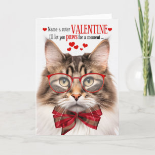 Cartes Pour Fêtes Annuelles Brown Marble Wegie Humour de chat Saint Valentin